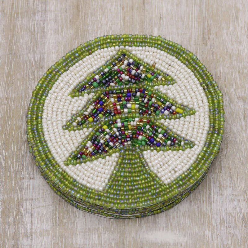 Cotton Round 4 Piece Coaster Set