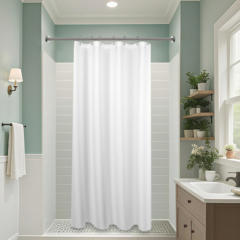 Rideau de douche Hotel Luxury, Blanc, H 78 po x l 54 po