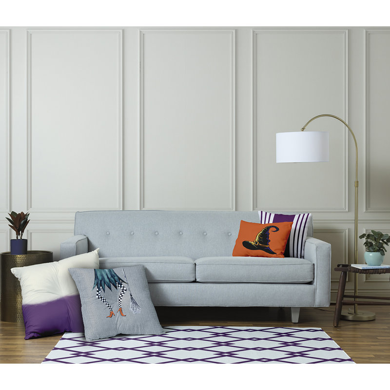 297_Coussin de sol touffeté Halloween Design Esmerelda, gris, 26 po x 26 po