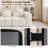 Modular Loveseat With 12.4" W Arms, Compressed No-Frame Sofa-1808894136-1809568252