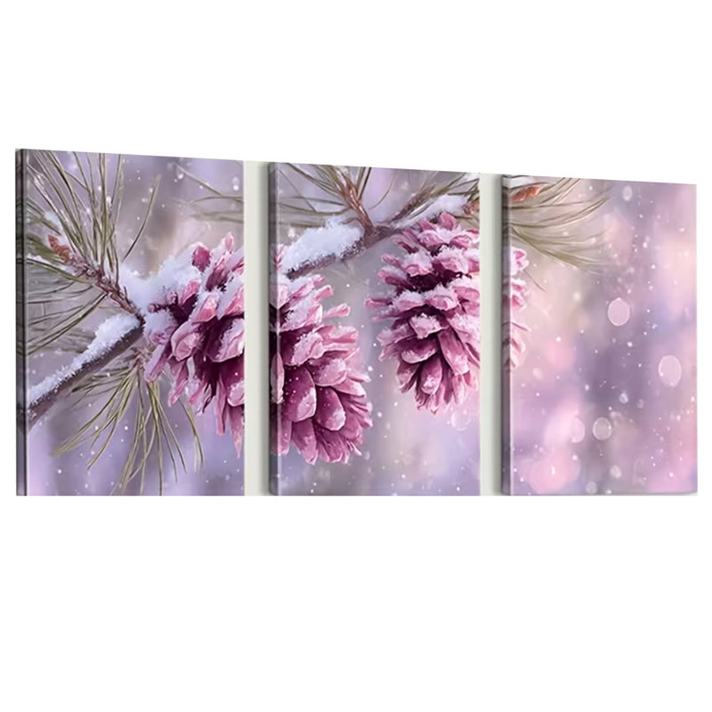 3 Piece Wrapped Canvas Wall Art, 60cm H x 40cm W