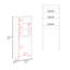 Armoire de rangement blanche à 2 portes au-dessus de la toilette avec tablettes ouvertes, esthétique moderne pour l'organisation de la salle de bain, utilisation judicieuse de l'espace vertical, hauteur de 63 pouces autoportante pour répondre aux besoins, organiser