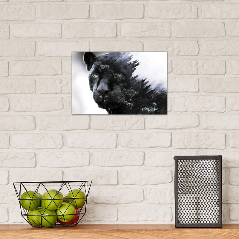 Black Panther 1 Piece Wrapped Canvas Wall Art, 20.32cm H x 30.48cm W x 1.91cm D