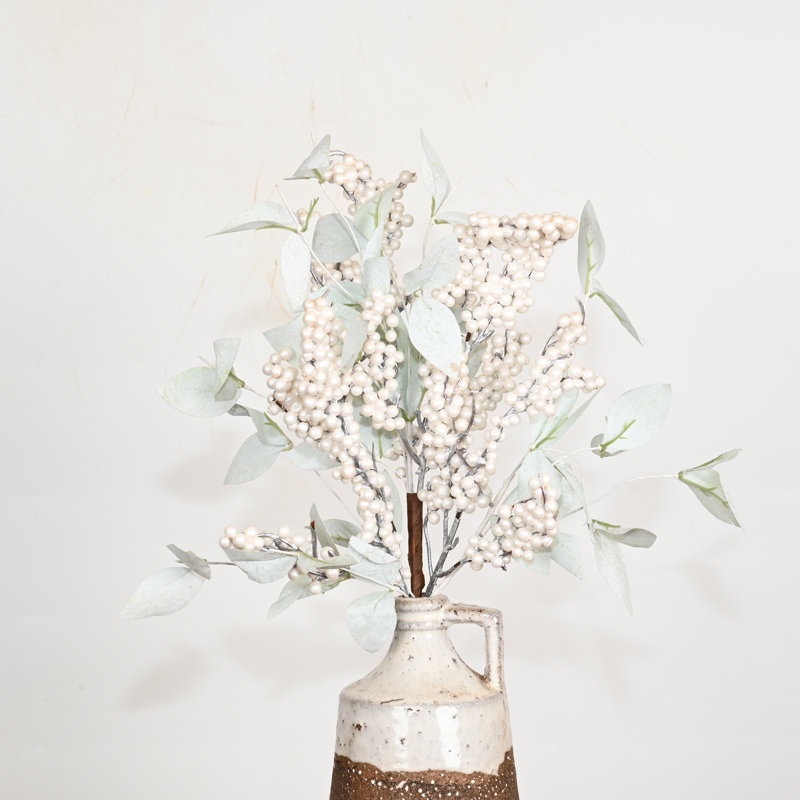 Ensemble de 6 fleurs artificielles 14 "en forme de feuilles de spary