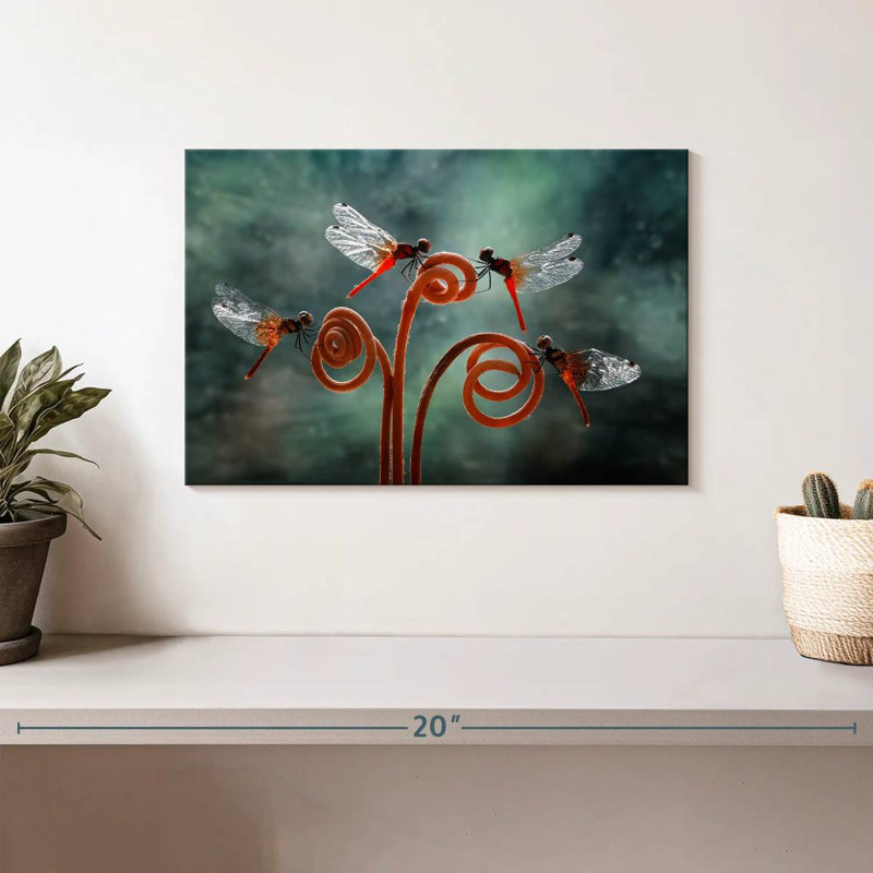 Brampt Perching Dragonflies, 8" H x 12" W