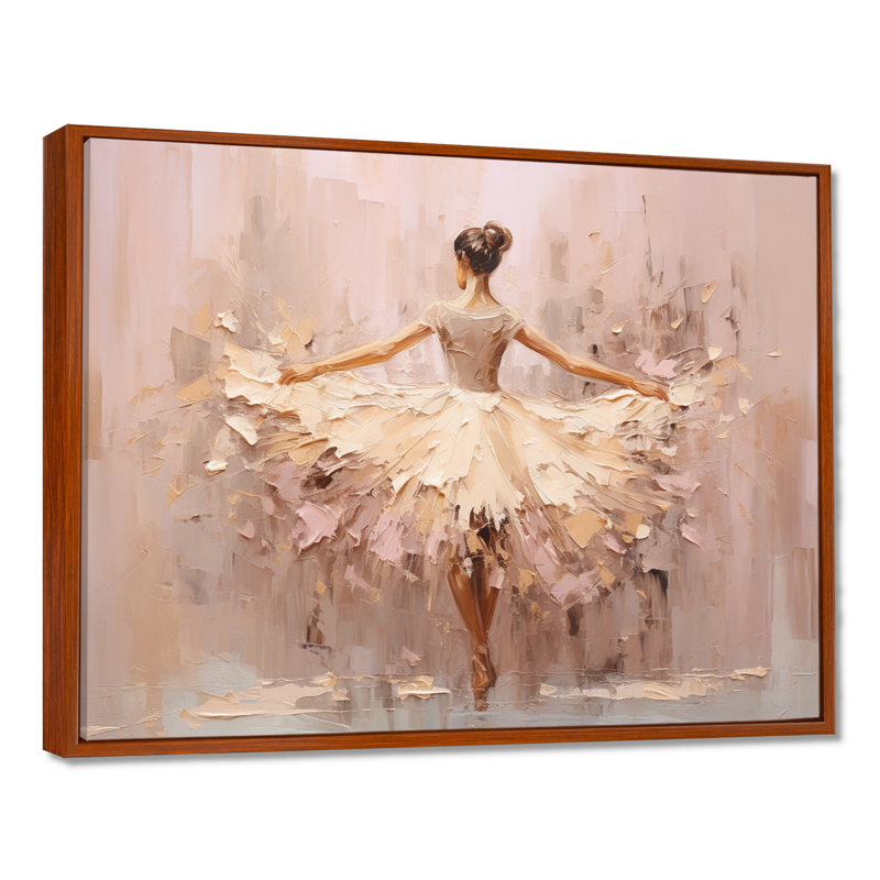 Gagarine - Ballet, art mural, H 12 po x l 20 po, Reproduction avec cadre flottant, Brun