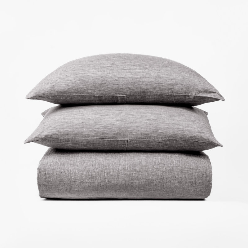 Housse de couette Damara, Gris, Housse de couette très grand super
