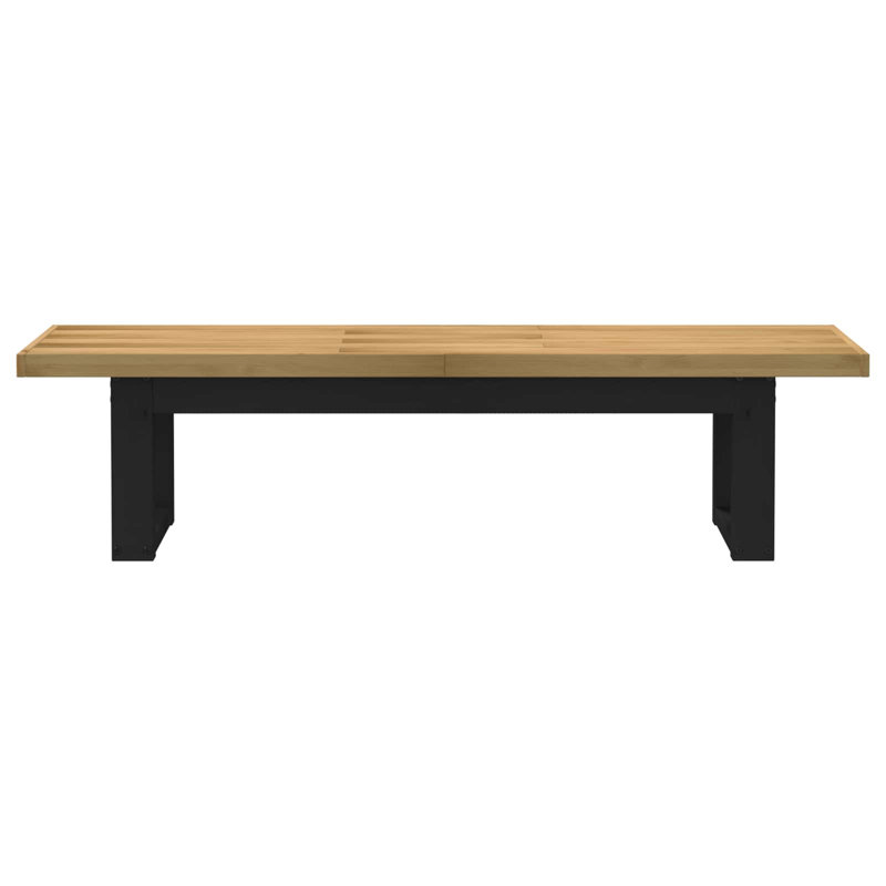 Solid Wood Bench, 45 cm H x 160 cm L x 41 cm D, Natural