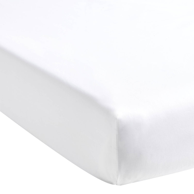Drap-housse en percale de coton à densité de tissage 200 fils Poesie, Très grand