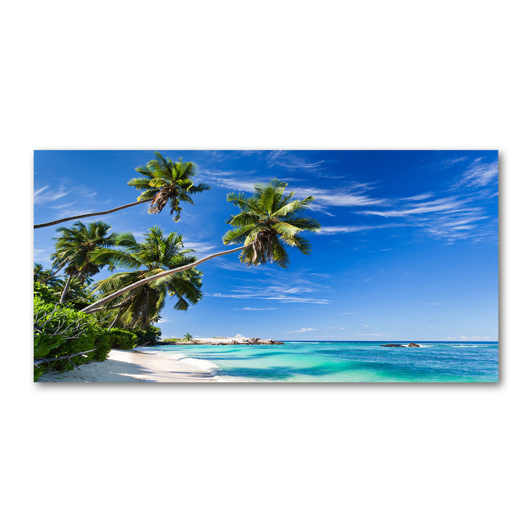 Leinwanddruck - Wandkunst - Drucke auf Leinwand - 140X70 Bild Bildthema: Tropischer Strand