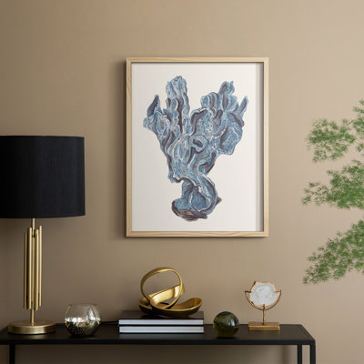 Indigo Reef II Framed Print - Solid Wood