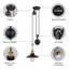 Luminaire suspendu noir 1 lumière