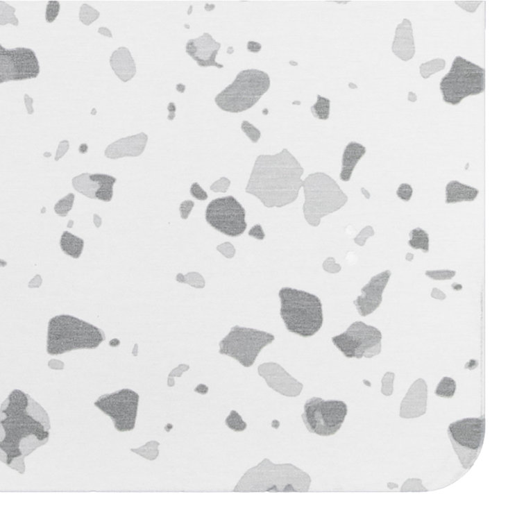 FloorPops Flower White Stone Bath Mat - Non Slip