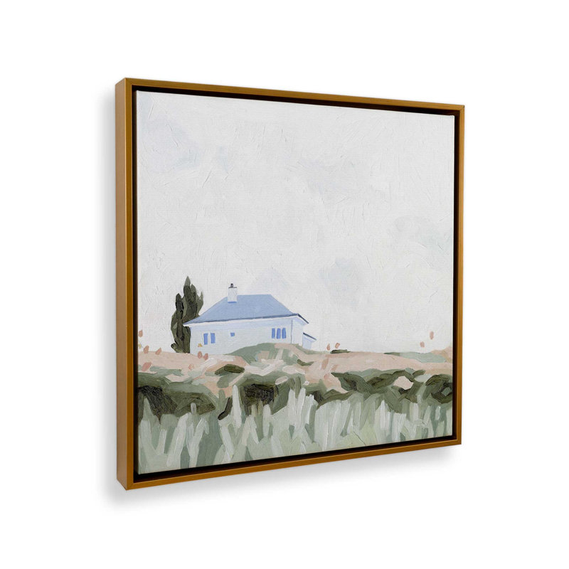 «Quiet Home Escape II», reproduction sur toile, H 12,75 po x l 12,75 po x P 1,75 po, Cadre flottant or poli