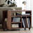 22.44" Vintage Dark Brown Walnut Mobile End Table