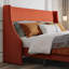 Lit plateforme tapissier Toderick avec aile de luxe et mélange de lin-985124326-985124335