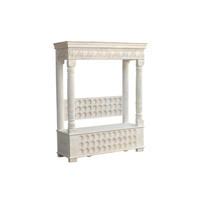 Berlene Carved Solid Wood Hall Tree Bench