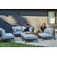 Charcoal Aluminum Outdoor Ottoman; Palisades Cream-1694731021-1694731020