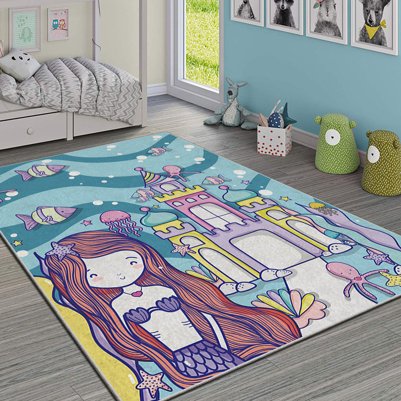 Tapis luxueux en polyester, 3,3 x 4,6 pieds | Tissu de velours 740 g / m², envers en feutre antidérapant, éponge stratifiée pour le confort | Antibactérien, lavable à la machine à 86 ° F | Imprimé numérique élégant pour la décoration intérieure