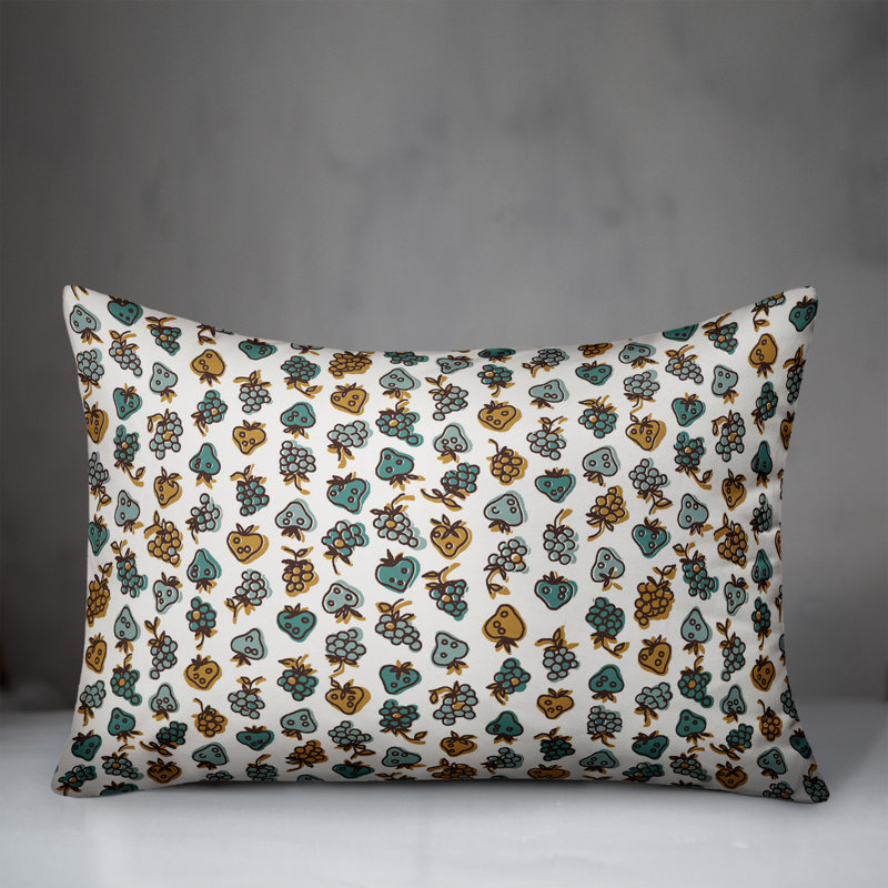 Reversible Throw Pillow, Blue/Yellow
