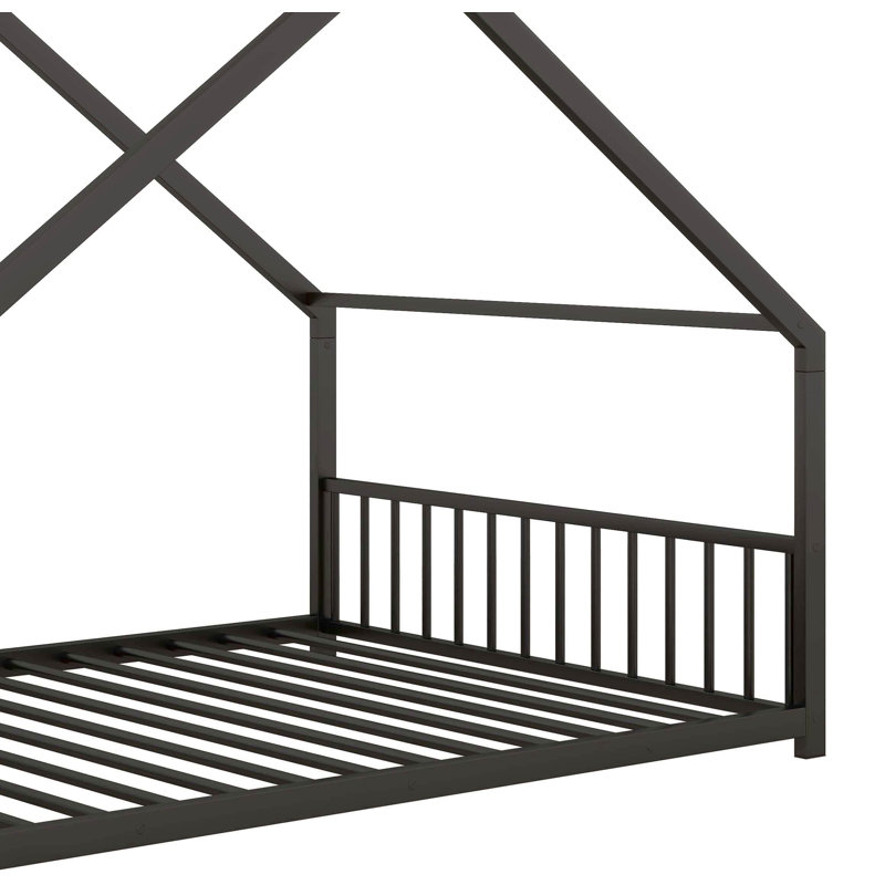 Tomita Metal House Bed, Black, Full