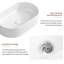 Lavabo de salle de bain ovale au-dessus du comptoir