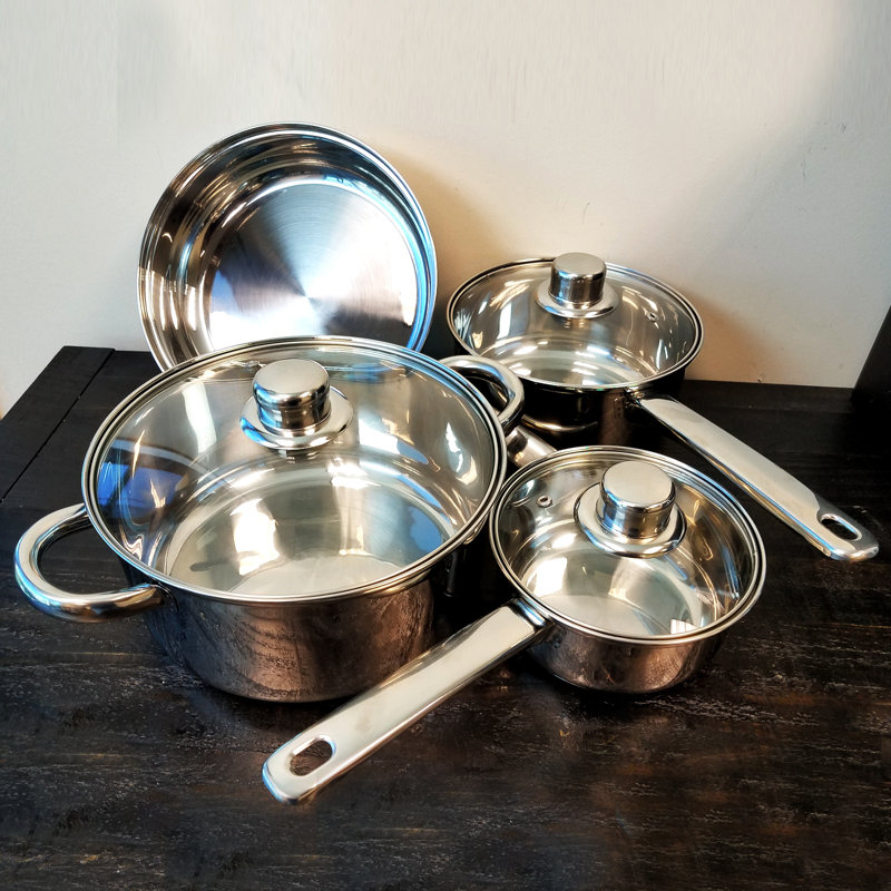 Gibson 7-Piece Stainless Steel Cookware Set