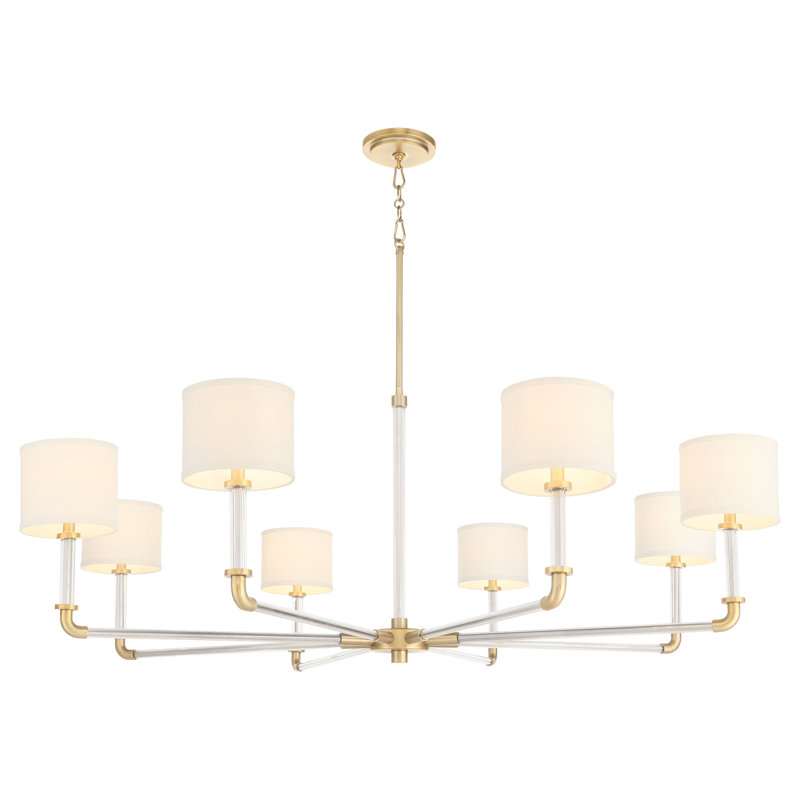 Hightower 8 - Light Steel Dimmable Classic / Traditional Chandelier