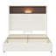 Lit tapissier avec tête de lit à oreilles capitonnée, tablette de rangement et port USB-627751243