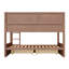 Lit superposé double TG avec armoires de rangement, lumière DEL, 2 tiroirs - bois de pin robuste et sécuritaire, brun-1131410573
