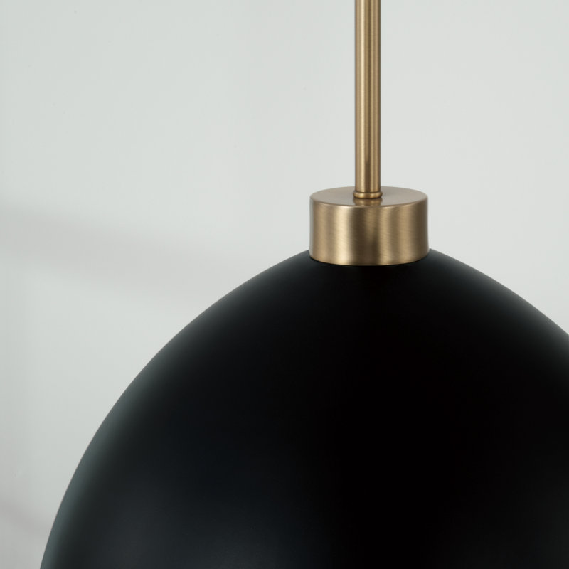 Ross 1 - Light Dome Pendant, Black
