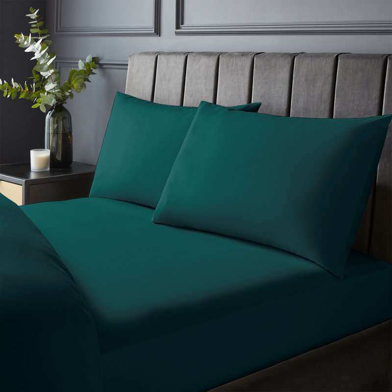 Silentnight Pure Cotton 200 TC Pillowcases, Teal