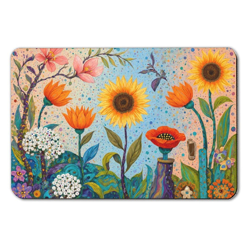 Tapis de bain de jardin Lush Vibrant Floral, 36 X 24