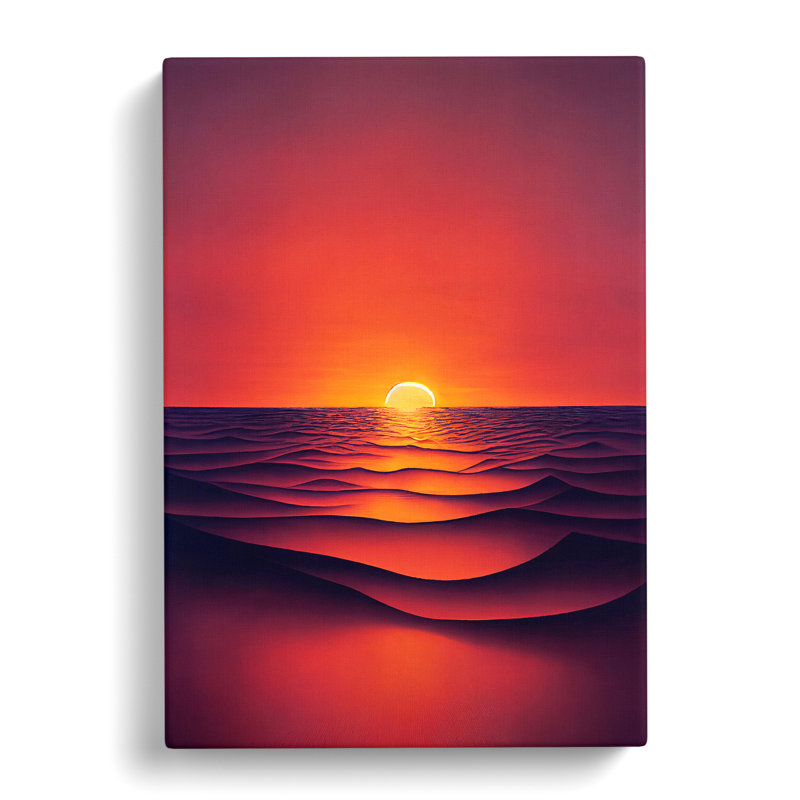 XC1022-5334X Wonderful Ocean Sunset - Wrapped Canvas Print, 50cm H x 35cm W x 3cm D