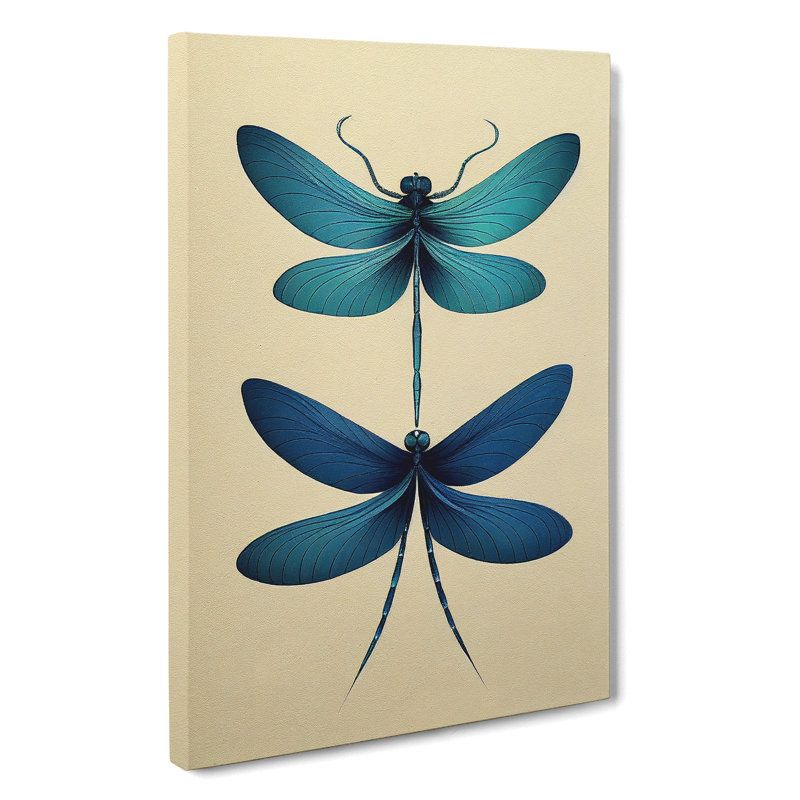 XC1022-3502X Perfect Dragonflies - Wrapped Canvas Print, 50cm H x 35cm W x 2cm D, Wrapped Canvas