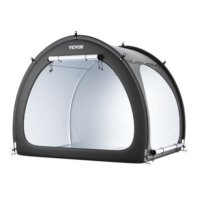 Tente de rangement pour vélo d'extérieur en forme de ventilateur à double porte pour 4 à 5 vélos