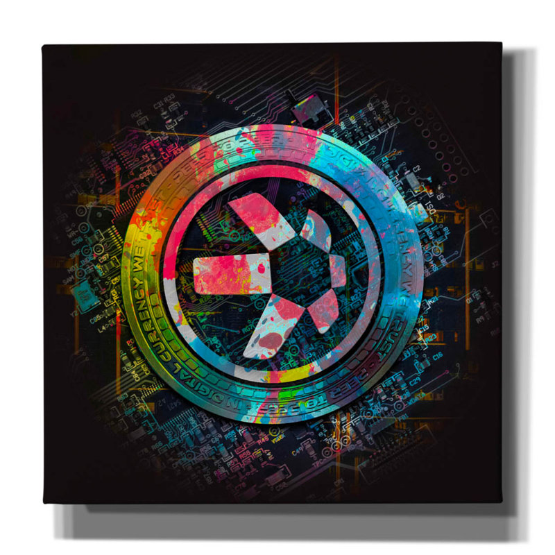 «Quant Crypto Power» par Epic Portfolio, art mural sur toile, H 12 po x l 12 po x P 0,75 po