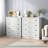 29.5" W Modern 4 Drawer Dresser, Drawer Chest, Wooden Storage Dresser for Closet and Living Room, White-1690395908