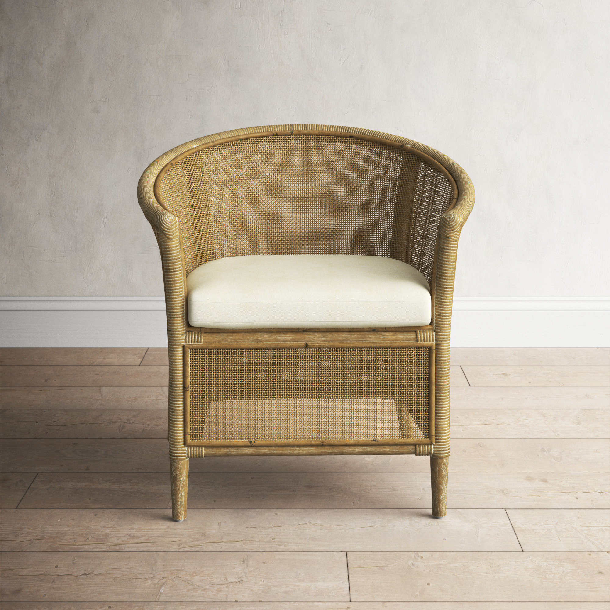 Rattan discount barrel chair