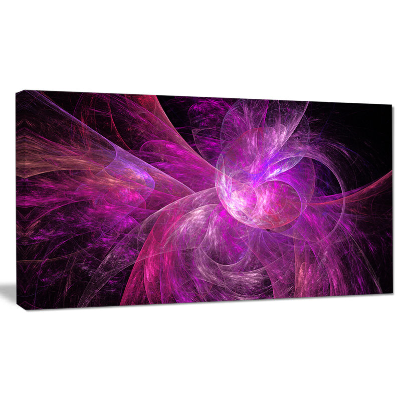 « purple fractal abstract illustration », impression sur toile, H 16 po x l 32 po x P 1 po