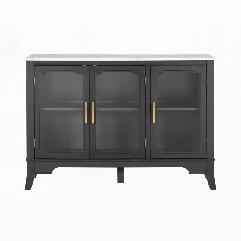 Armoire de rangement pour le salon et la salle à manger, Noir