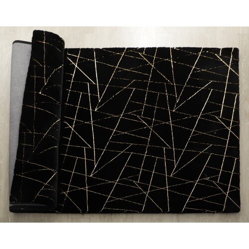 Everly Quinn Catignani Performance Black Rug | Wayfair