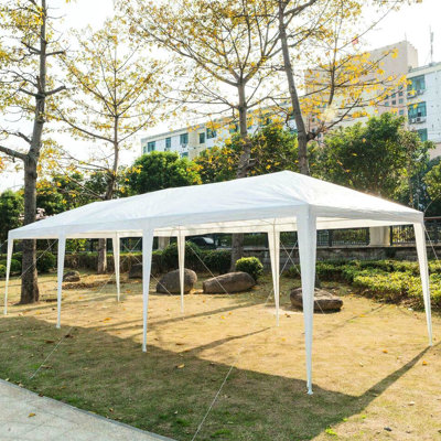 Pavillon de jardin 10 x 30 pi pour les rassemblements extérieurs - Spacieux, personnalisable, imperméable 10 pi x 30 pi, grand espace intérieur, utilisation polyvalente