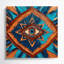 Art mural sur toile brun à motif sud-ouest 223 Ojo de Dios-506670257