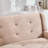 47.24" Wide Tufted Back 2-Seater Accent Chair With High-Density Foam Cushion Premium Linen/Suede Loveseat Sofa For Small Spaces-1798925488