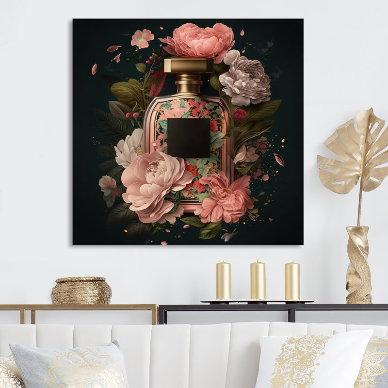 - Décoration murale en métal Fashion Perfume, H 23 po x l 23 po x P 1 po