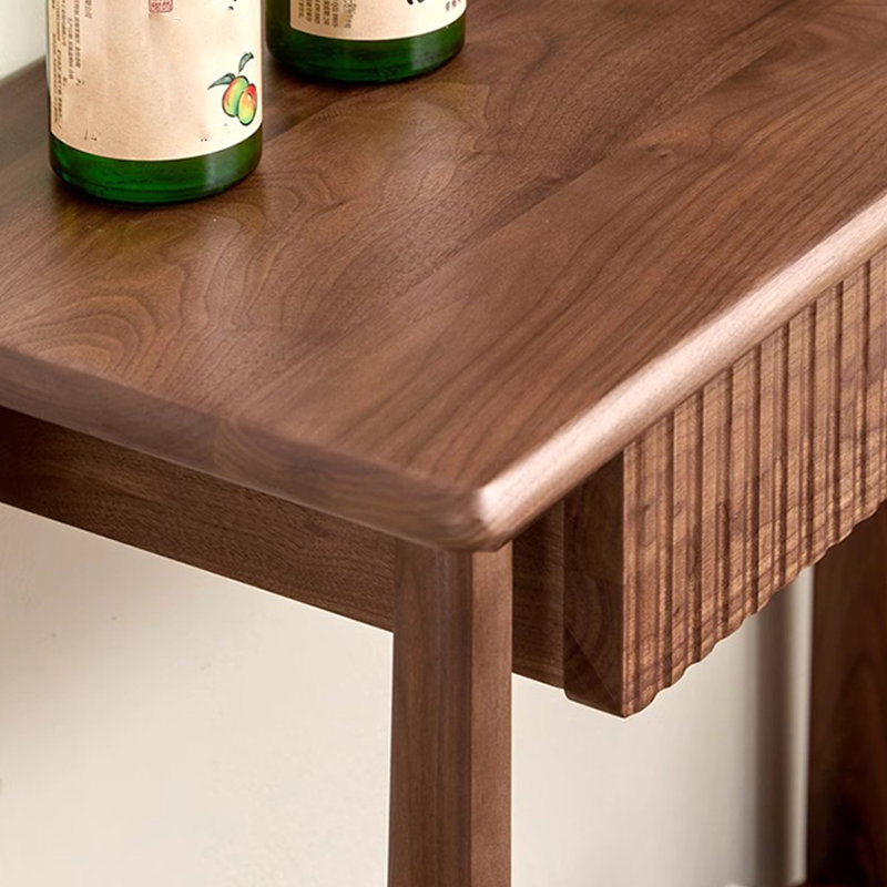 Console Nordic, H 33,5 po x l 31,5 po x P 12,6 po, Marron foncé