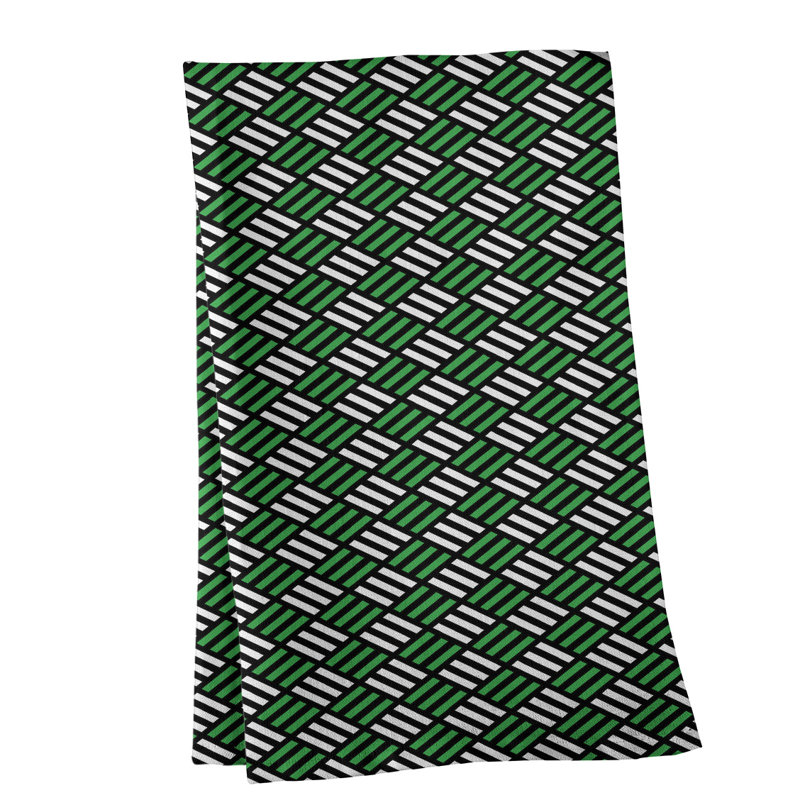 Mcguigan Tea Towel Kitchen Towel, Cotton Twill, Green/Black
