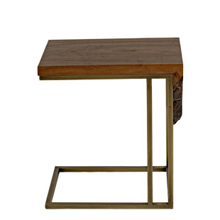 Table basse avec cadre en bois massif