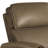 Sily Power Recliner Chair, Flange Trim, Foam Gray Faux Leather Seat-117559274